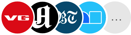 Logg inn med kontoen din fra, VG, FINN, Aftenposten, BT, m.fl
